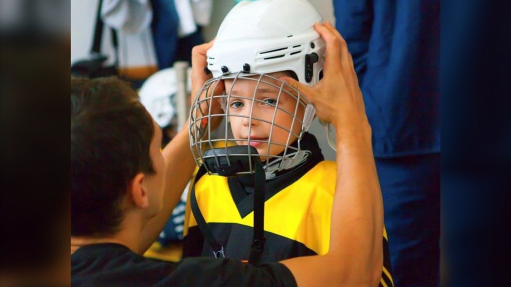 Minor hockey helmet southern Alberta