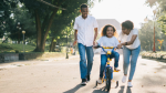 A family is shown in this stock image. (Pexels)