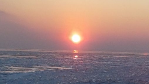 Erieau sunset on Saturday, Feb 20, 2021. (Courtesy Judy Bonner)