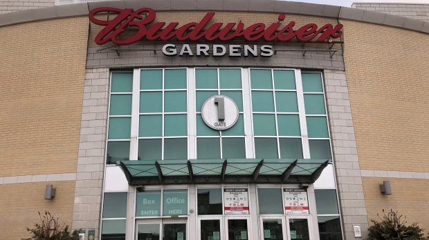 Budweiser Gardens in London, Ont. is seen Wednesday, Feb. 24, 2021. (Jim Knight / CTV News)