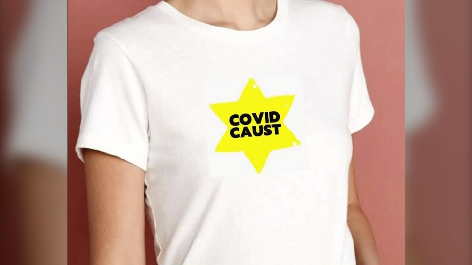 Anti-vaxxer's T-shirt features yellow star on sleeve; 'It's insulting,'  members of B.C. Jewish community say | CTV News
