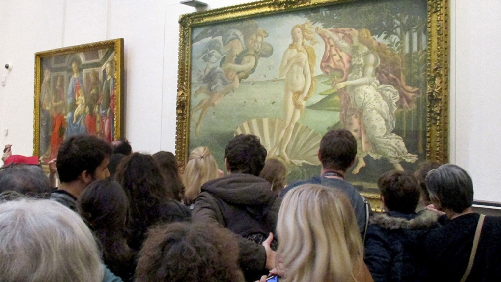At the Uffizi Galleries in Florence, Italy
