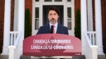 Prime Minister Justin Trudeau holds a press conference from Rideau Cottage amid the COVID-19 pandemic in Ottawa on Tuesday, June 16, 2020. THE CANADIAN PRESS/Sean Kilpatrick