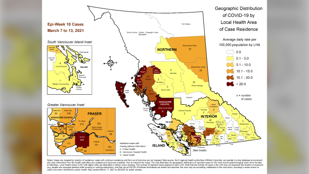 B.C. coronavirus map: latest details on COVID-19 hotspots | CTV News