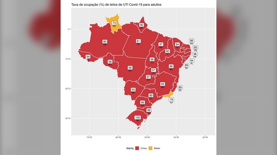 Brazil ICU map
