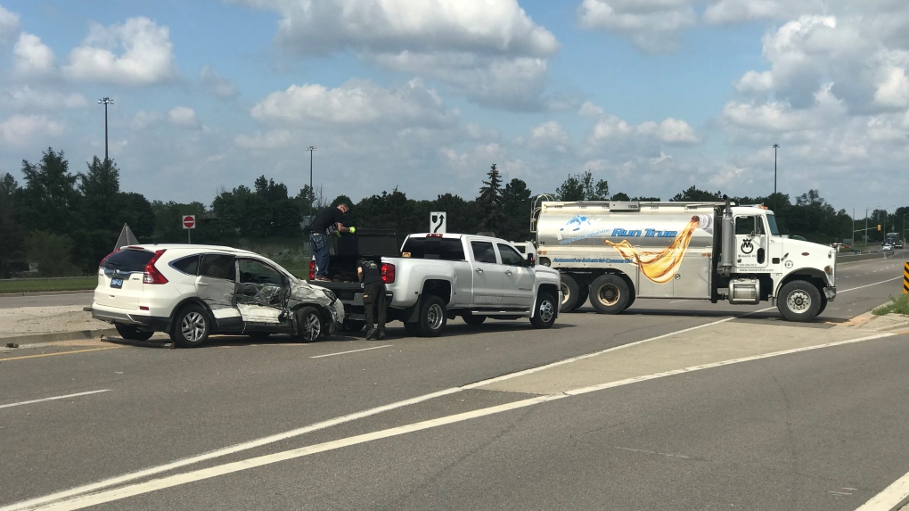 Collision with tanker truck