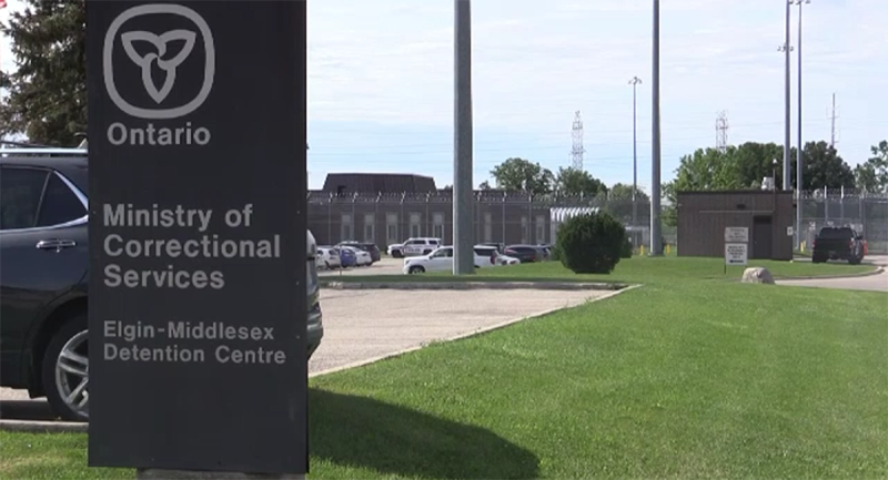 The Elgin-Middlesex Detention Centre in London, Ont. is seen Saturday, July 3, 2021. (Brent Lale / CTV News)