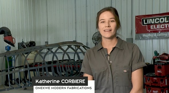Katherine Corbiere, owner of One Kwe Modern Fabrications, discusses the impact Community Futures Northeastern Ontario made on her business. (CTV Northern Ontario)