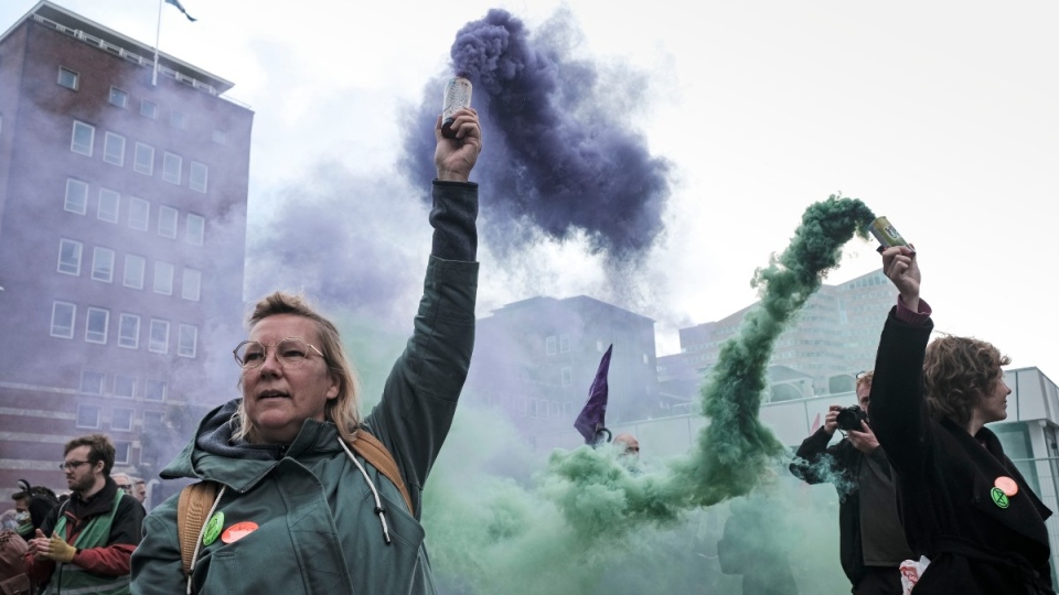 Extinction Rebellion protest in The Hague