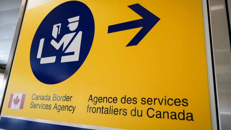 A Canada Border Services Agency sign is seen in Calgary, Alta., Thursday, Aug. 1, 2019. THE CANADIAN PRESS/Jeff McIntosh 