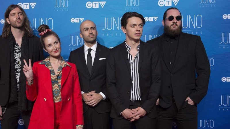 July Talk arrives on the red carpet for the Juno Awards show in Ottawa on April 2, 2017.  Sean Kilpatrick / THE CANADIAN PRESS