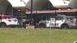 Toronto police are on Kipling subway station after a woman was set on fire. (CTV News Toronto)