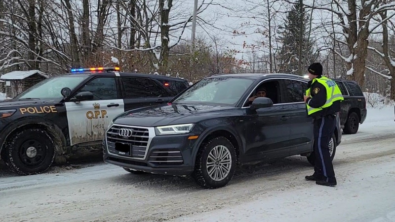 Provincial police kick off their annual festive RIDE program. (OPP/Twitter) 