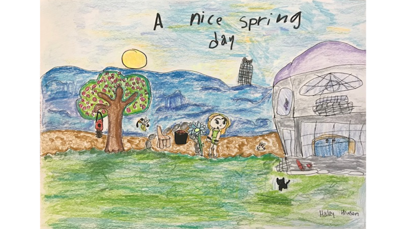 'A nice Spring Day', by Hailey Hewson, 7 years old

