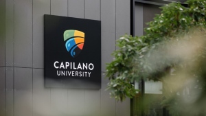 The exterior of Capilano University is pictured in a photo posted online. (Twitter/ Capilano University)