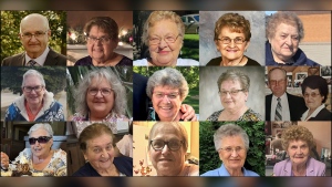 RCMP released the names and photos of the victims of the June 15 crash on the Trans-Canada Highway in Manitoba. (top row, from left to right) Louis Bretecher (81), Margaret Furkalo (82), Vangie Gilchrist (83), Ann Hill (81), Helen Kufley (88). (middle row, from left to right) Arlene Lindquist (68), Dianne Medwid (70), Nettie Nakonechny (87), Shirley Novalkowski (76), Frank Perzylo (82), Rose Perzylo (80). (bottom row, from left to right)) Jean Rosenkranz (82), Donna Showdra (79), Lillian Stobbe (73), Patsy Zamyrkut (88) and Claudia Zurba (87). (Photo courtesy RCMP) 