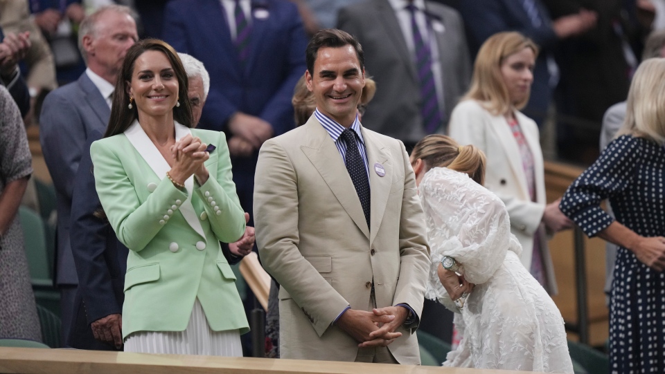 Wimbledon: Princess Kate takes seat next to Roger Federer