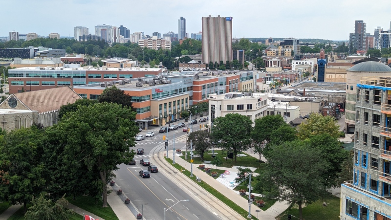 Uptown Waterloo is pictured in a file photo. (Dan Lauckner/CTV Kitchener)