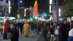 Halloween revellers are seen on Vancouver's Granville street in this file photo. (CTV)