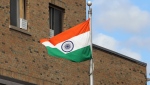 The Indian flag is seen flying at the High Commission of India in Ottawa on Wednesday, September 20, 2023. THE CANADIAN PRESS/ Patrick Doyle