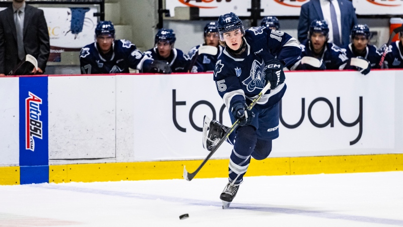 Spencer Gill is pictured playing for the QMJHL's Rimouski Oceanic. (Courtesy: QMJHL)