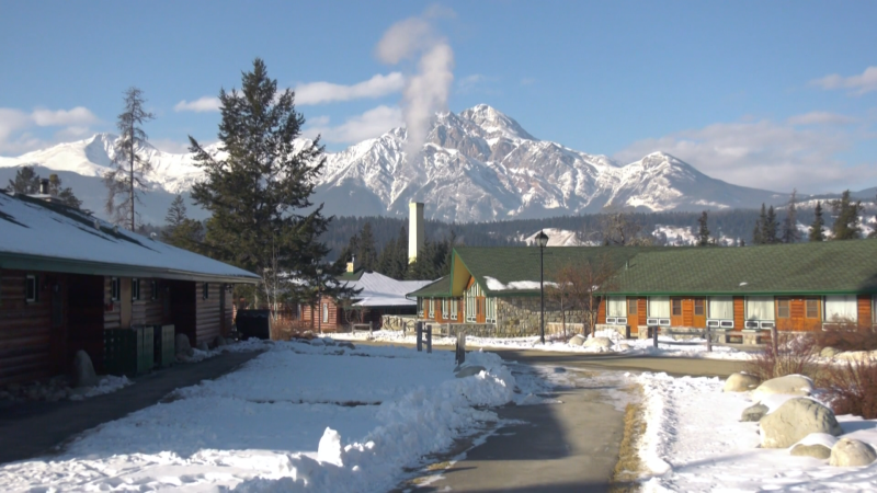 Jasper Park Lodge can be seen in early 2024. (CTV News Edmonton)