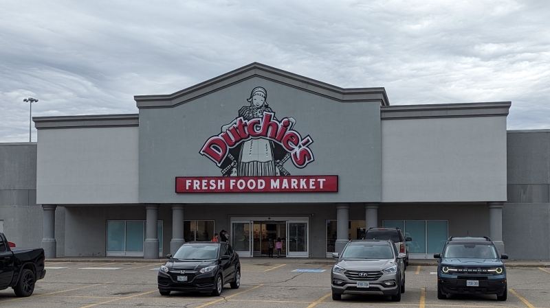 Dutchie's Fresh Food Market in Kitchener, Ont. is seen on March 14, 2024. (Dan Lauckner/CTV Kitchener)