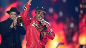 Maestro Fresh Wes performs at the Juno awards, in Halifax, Sunday, March 24, 2024. THE CANADIAN PRESS/Darren Calabrese
