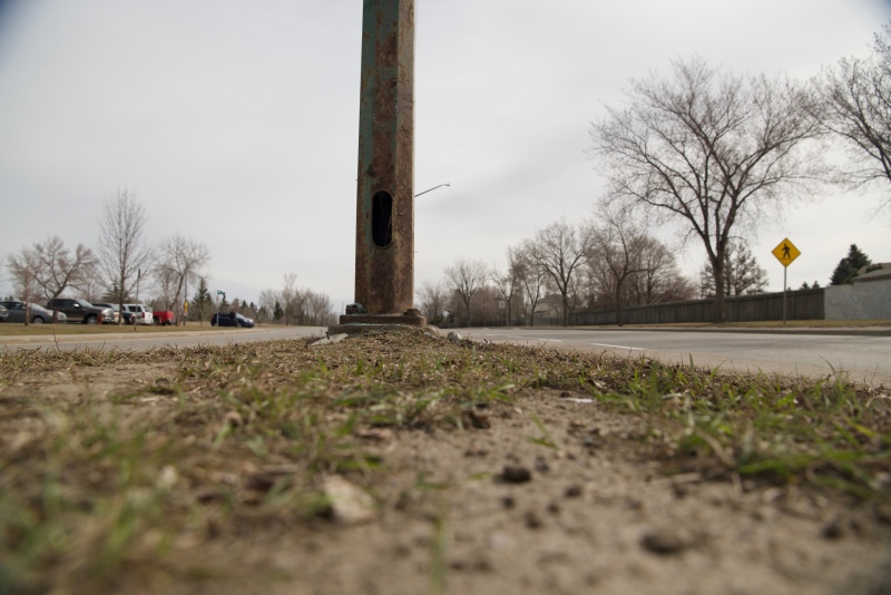 Shahryar Amir was a passenger in the vehicle that crashed into a pole and flipped over on a stretch of Taylor Street East. (Chad Hills / CTV News)