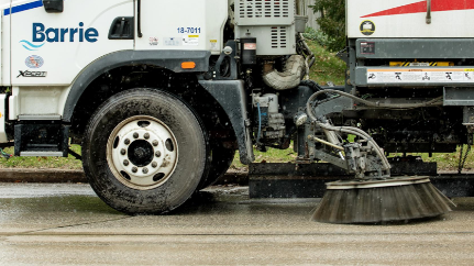 A City of Barrie street sweeper is pictured. (Source: City of Barrie)