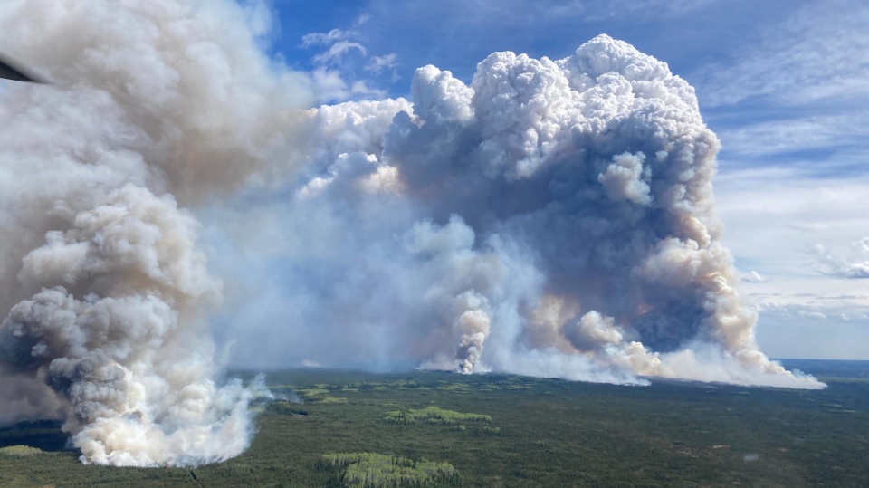 Parker Lake wildfire near Fort Nelson, B.C.