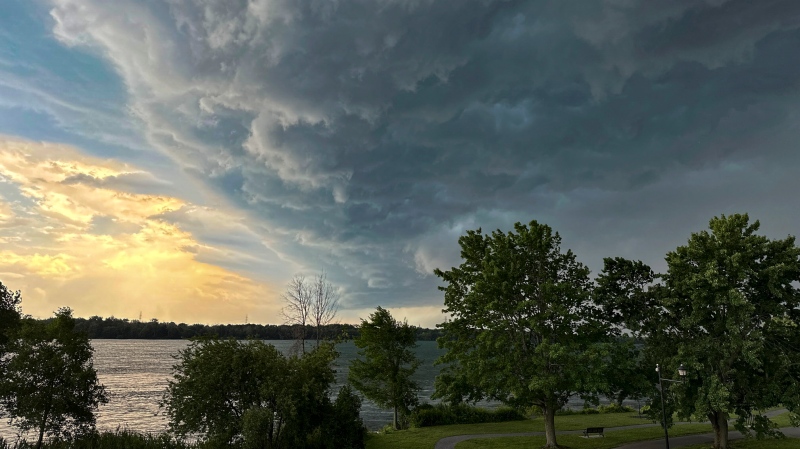 Storm clouds shown in July 2023. Environment Canada issued tornado warnings across Quebec on May 27, 2024. THE CANADIAN PRESS/Christinne Muschi