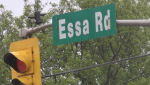 Essa Road street sign in Barrie, Ont. (CTV News/Steve Mansbridge)