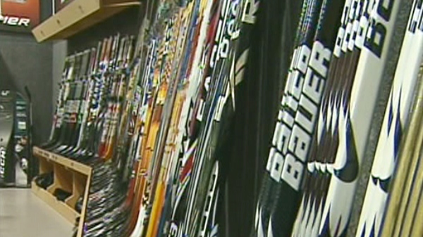 Bauer recalls 13 hockey stick brands over lead paint | CTV News