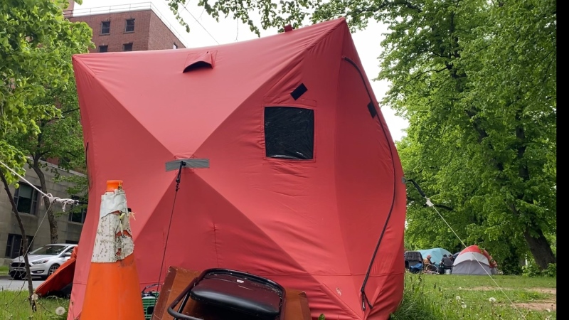 A tent in Halifax is pictured. (Hafsa Arif/CTV Atlantic)