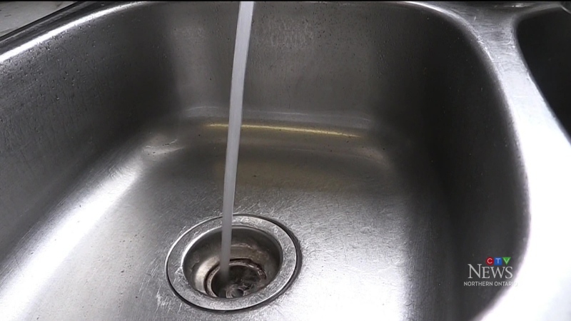 Tap water runs into drain of sink. June 3, 2024 (CTV Northern Ontario)