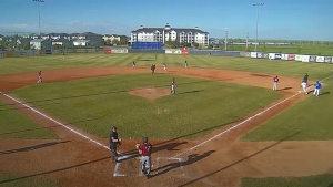 By the end of the second inning, the Lethbridge Bulls were up by 12 runs over the Brooks Bombers on June 5, 2024. The WCBL says "extreme west winds" played a big factor in the strange score. (Supplied/WCBL)