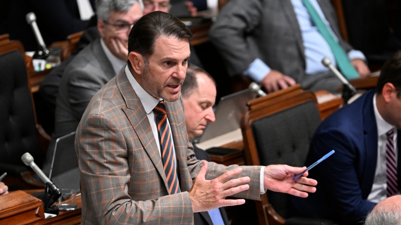 Quebec's Minister of Public Security, François Bonnardel, takes part in Question Period at the National Assembly, Wednesday, June 5, 2024. LA PRESSE CANADIENNE/Jacques Boissinot
