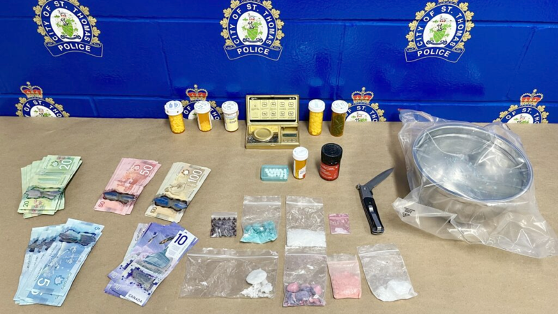 St. Thomas Police Service laid over 30 charges after seizing $32,000 worth of drugs on June 5, 2024. (Source: St. Thomas Police Service) 