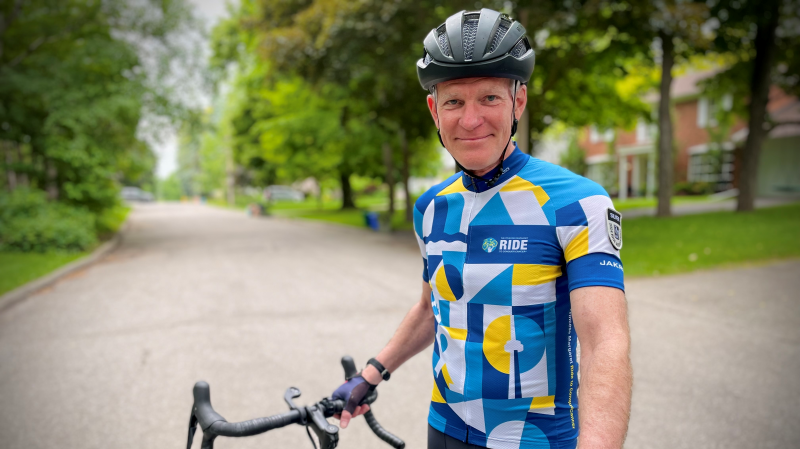 Despite being diagnosed with cholangiocarcinoma, Dana Fox will be cycling in the Ride to Conquer Cancer on June 8 and 9. (Spencer Turcotte/CTV News)