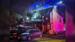 Ottawa fire says a fire damaged an unoccupied building on Cambridge Street overnight. (OFSFirePhoto/X) 