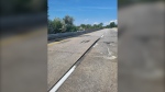 Ontario Provincial Police say sections of the eastbound Highway 417 on the Aberdeen Road overpass "appear to be buckling." The road is expected to be closed for "a few days" while the road is repaired. (OPP_ER/X)