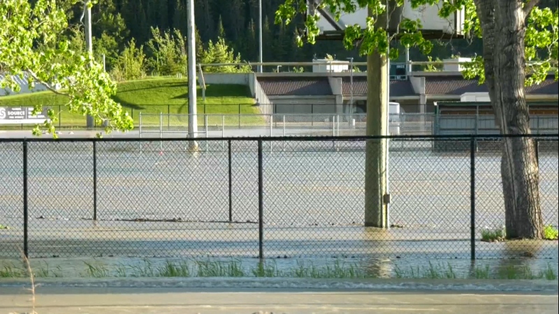 A massive flood of water swamped Calgary's Shouldice Park on Wednesday afternoon following a water main break on 16 Avenue N.W.