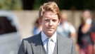Hugh Grosvenor, the Duke of Westminster, attends the wedding of Charlie van Straubenzee and Daisy Jenks at the church of St Mary the Virgin on Aug. 4, 2018 in Frensham, England (Photo by Max Mumby / Indigo / Getty Images)