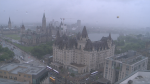 A look at downtown Ottawa on a rainy Thursday. (Westin camera)
