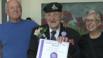 Roland Lalonde was honoured at the Century Club celebration at the Perley and Rideau Veterans Health Centre Foundation this week in Ottawa. (Natalie van Rooy/ CTV News Ottawa)
