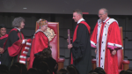 Daniel Alfredsson (second from right) is awarded an honorary doctorate by the University of Ottawa. June 6, 2024. (CTV News Ottawa)