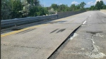 Highway 417 overpass damaged 