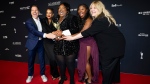 The cast of "Bria Mack Gets a Life" pose with their award for Best Comedy Series at the 2024 Canadian Screen Awards Gala in Toronto, on Friday May 31, 2024. THE CANADIAN PRESS/Arlyn McAdorey