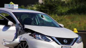 One person was critically injured when an object crashed through their windshield on n Highway 1 on June 6, 2024. 